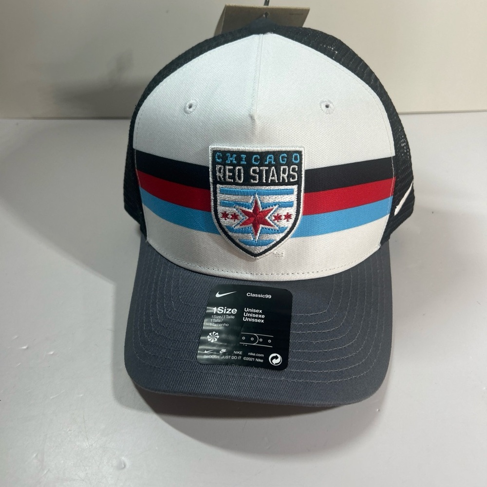 Nike Chicago Red Star Nwsl Sublimation Print Trucker Hat SnapBack Brand New
